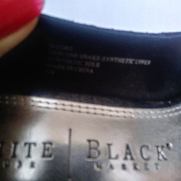 WHBM 6M Platform Snakeskin Heels Pumps Bow Closed Toe Stiletto Myers White House - Picture 8 of 11